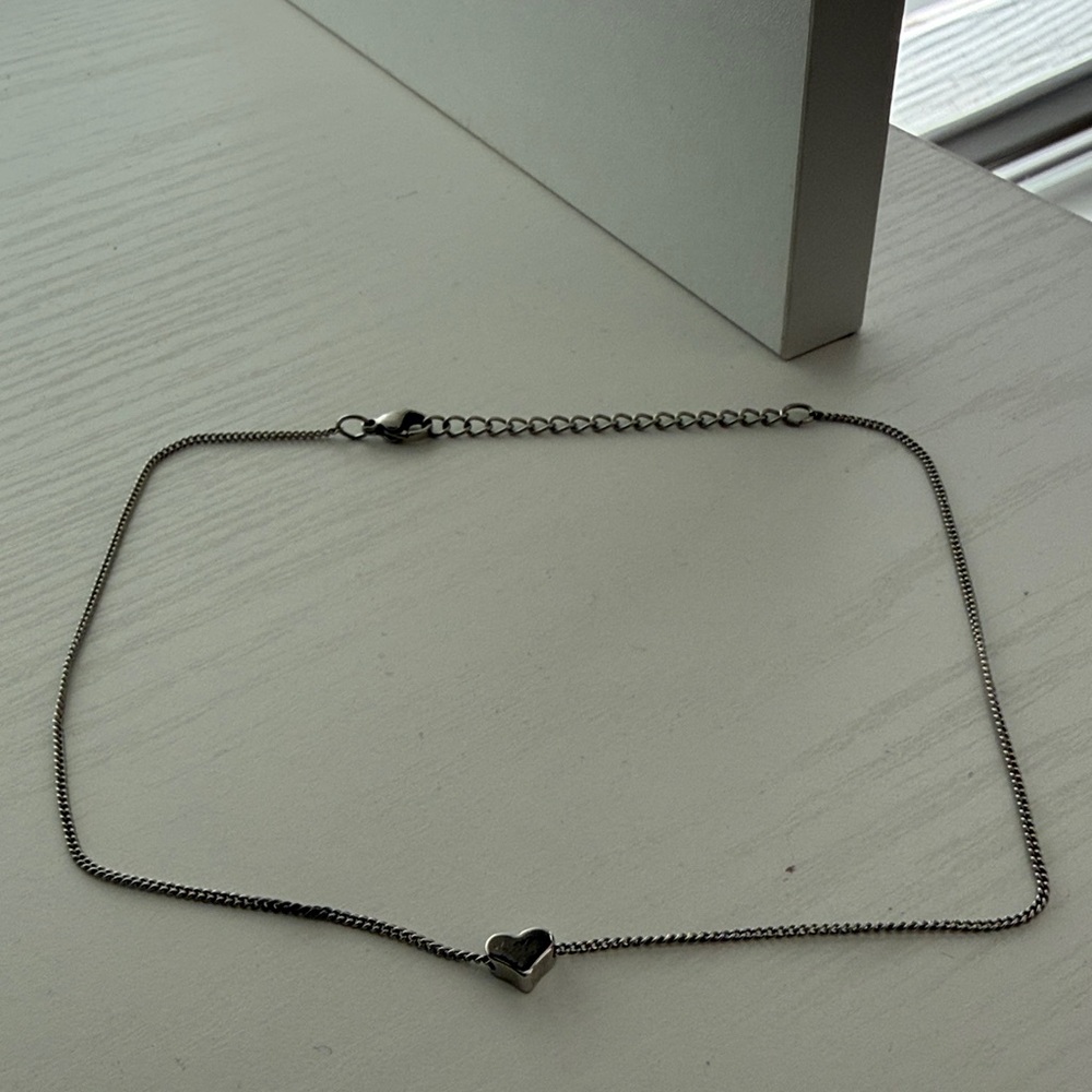 Elegant Silver Heart Necklace